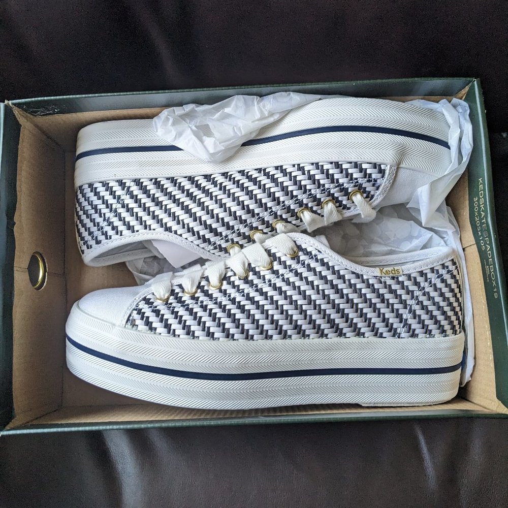 NIB | Keds X Kate Spade New York Triple Up Woven Sneakers | 9